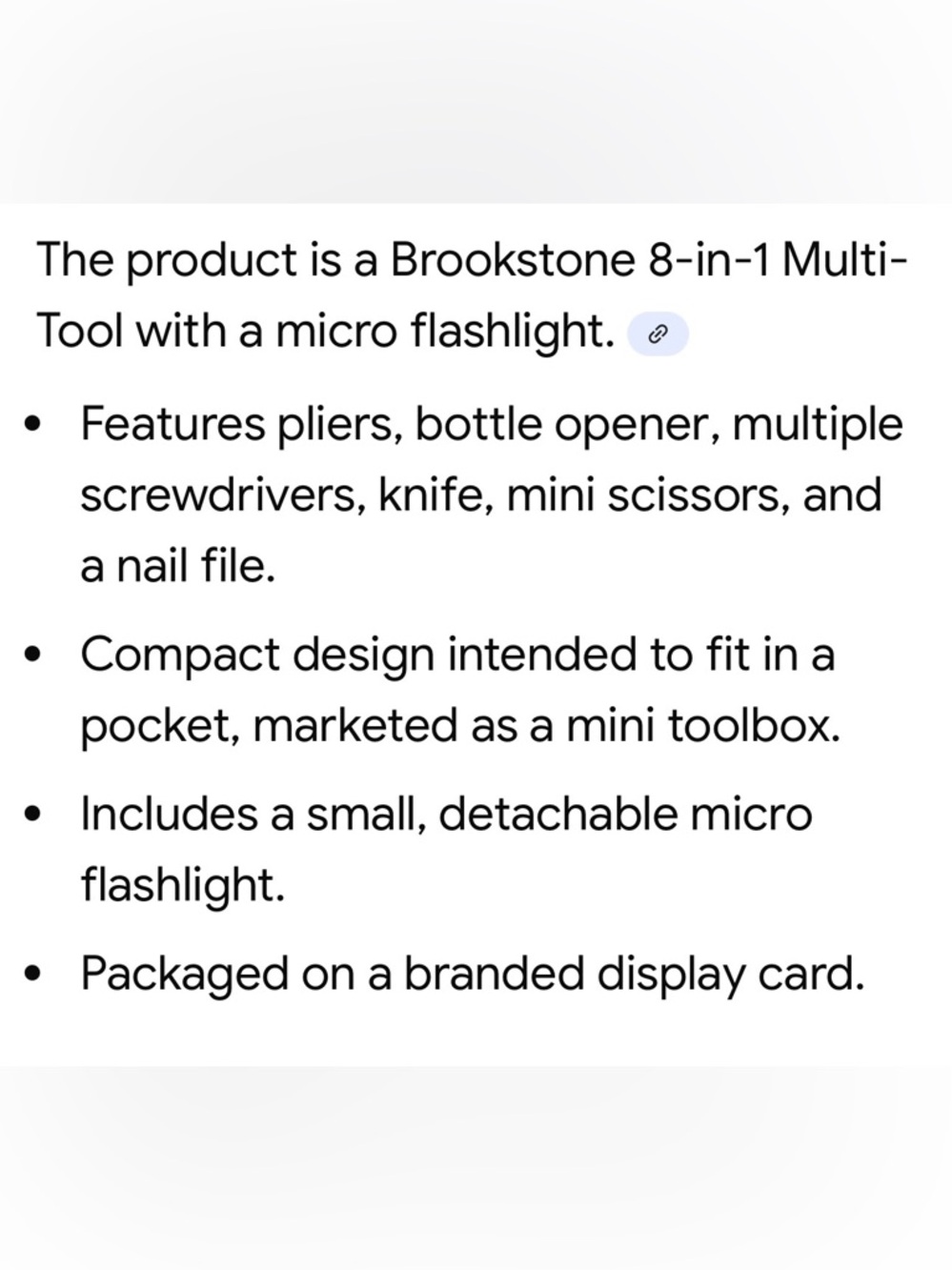 Brookstone 8-in-1 Multi-Tool with Micro Flashlight - Red - Picture 3 of 3